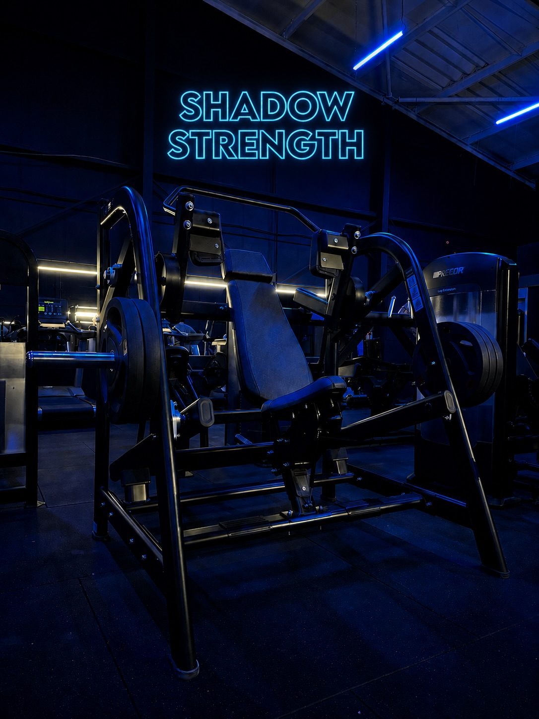A titanium plate-loaded machine under low blue light